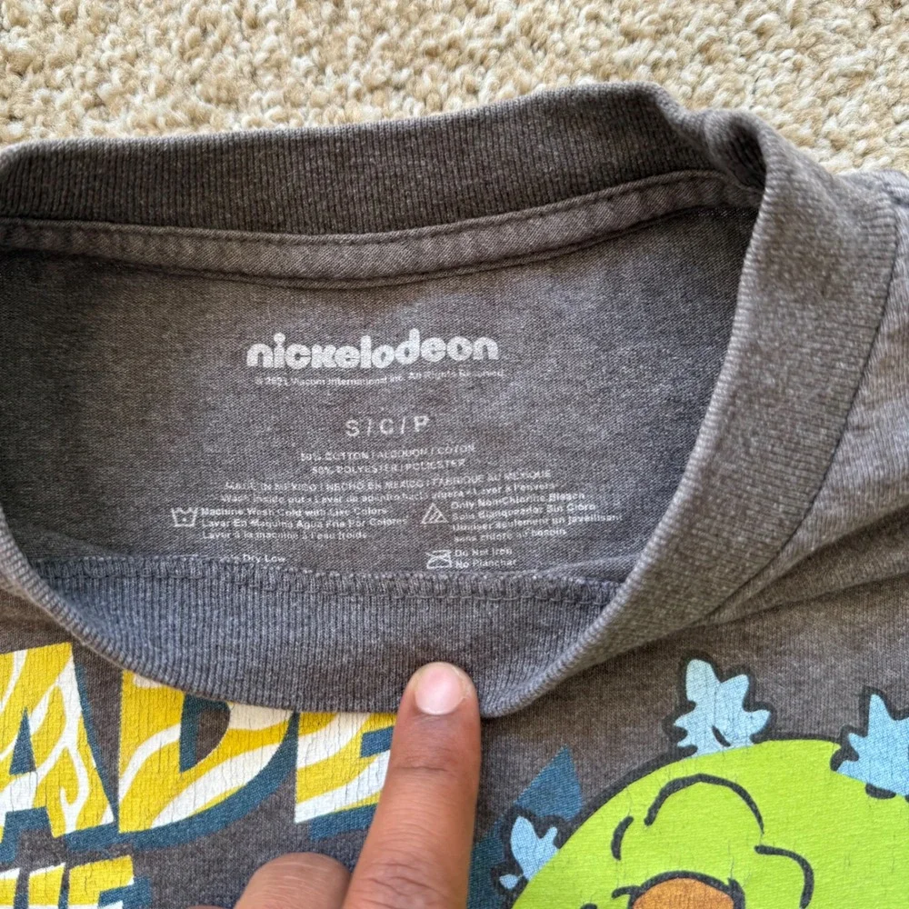 Nickelodeon T-Shirt Mens Small Gray Made in the 90s Cartoon Graphic Tee
